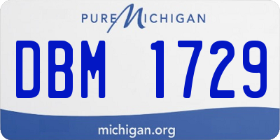 MI license plate DBM1729