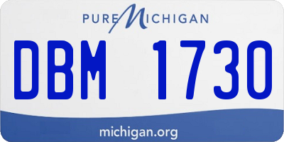 MI license plate DBM1730