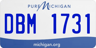 MI license plate DBM1731