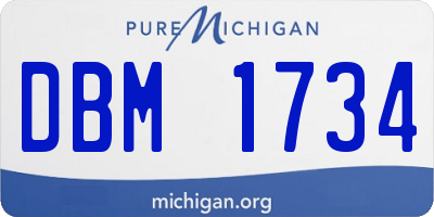 MI license plate DBM1734