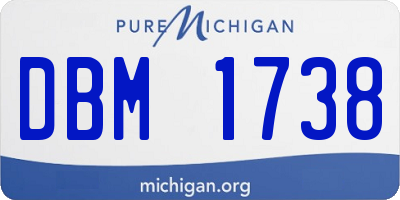 MI license plate DBM1738