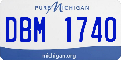 MI license plate DBM1740