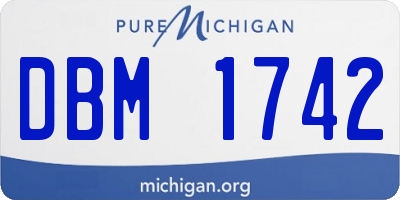 MI license plate DBM1742