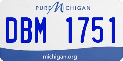 MI license plate DBM1751