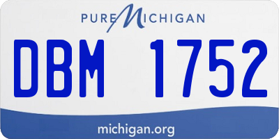 MI license plate DBM1752