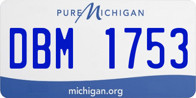 MI license plate DBM1753