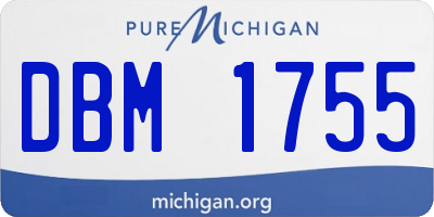 MI license plate DBM1755