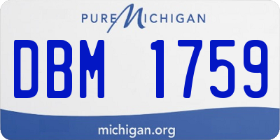 MI license plate DBM1759