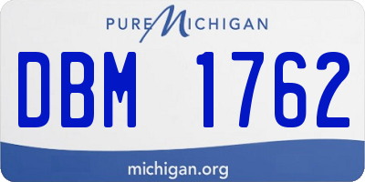 MI license plate DBM1762