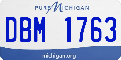 MI license plate DBM1763