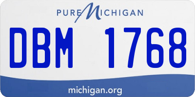 MI license plate DBM1768