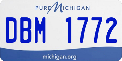 MI license plate DBM1772