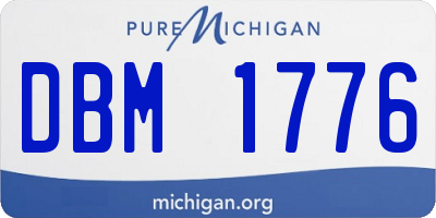 MI license plate DBM1776