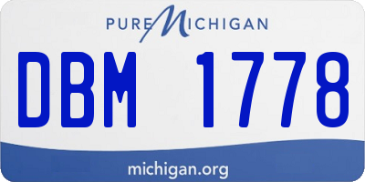 MI license plate DBM1778