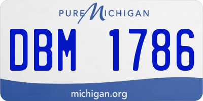 MI license plate DBM1786
