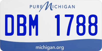 MI license plate DBM1788