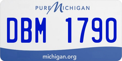 MI license plate DBM1790