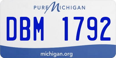 MI license plate DBM1792