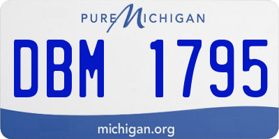 MI license plate DBM1795