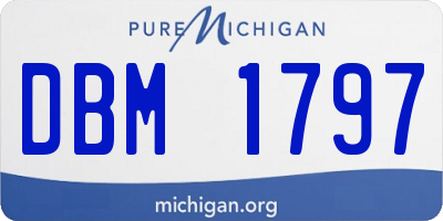 MI license plate DBM1797