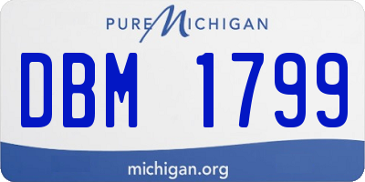 MI license plate DBM1799