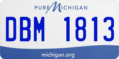 MI license plate DBM1813
