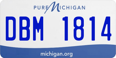 MI license plate DBM1814