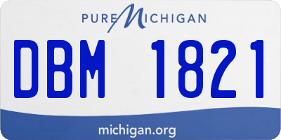 MI license plate DBM1821