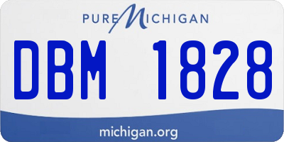 MI license plate DBM1828