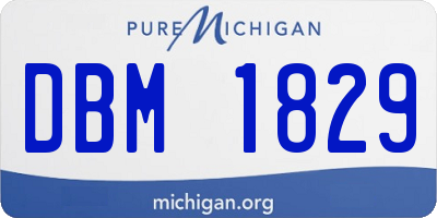 MI license plate DBM1829