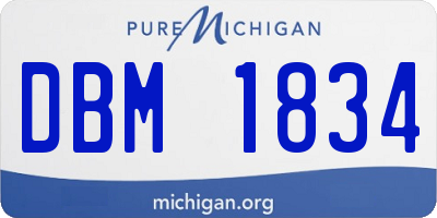 MI license plate DBM1834