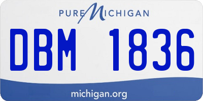 MI license plate DBM1836