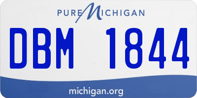 MI license plate DBM1844