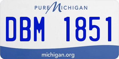 MI license plate DBM1851