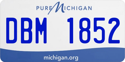 MI license plate DBM1852