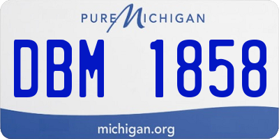 MI license plate DBM1858