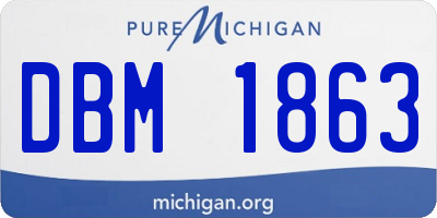 MI license plate DBM1863