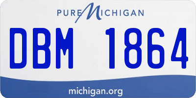MI license plate DBM1864