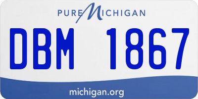 MI license plate DBM1867