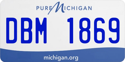MI license plate DBM1869