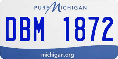 MI license plate DBM1872