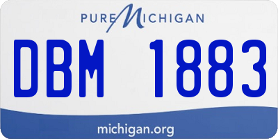 MI license plate DBM1883