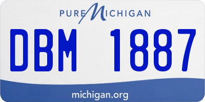MI license plate DBM1887