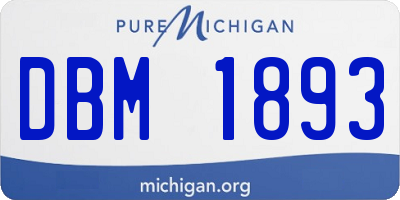 MI license plate DBM1893
