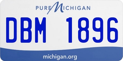 MI license plate DBM1896