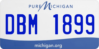 MI license plate DBM1899