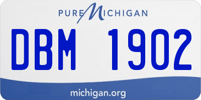 MI license plate DBM1902