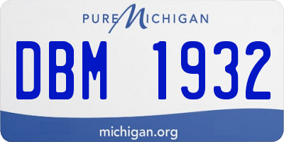 MI license plate DBM1932