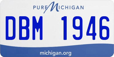 MI license plate DBM1946