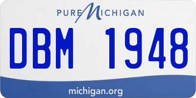 MI license plate DBM1948